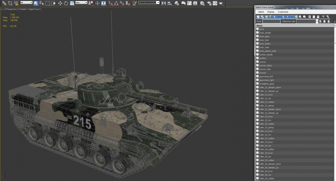 3D Infantry Fighting Vehicle BMP-3