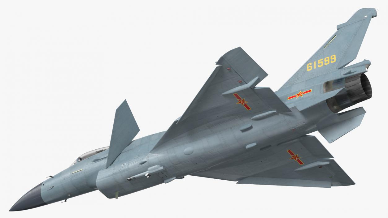 3D Chinese Air Force Chengdu J10 B Rigged model