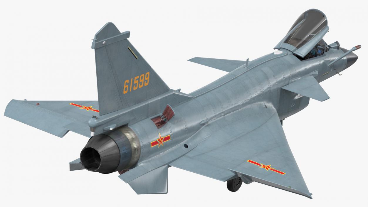 3D Chinese Air Force Chengdu J10 B Rigged model