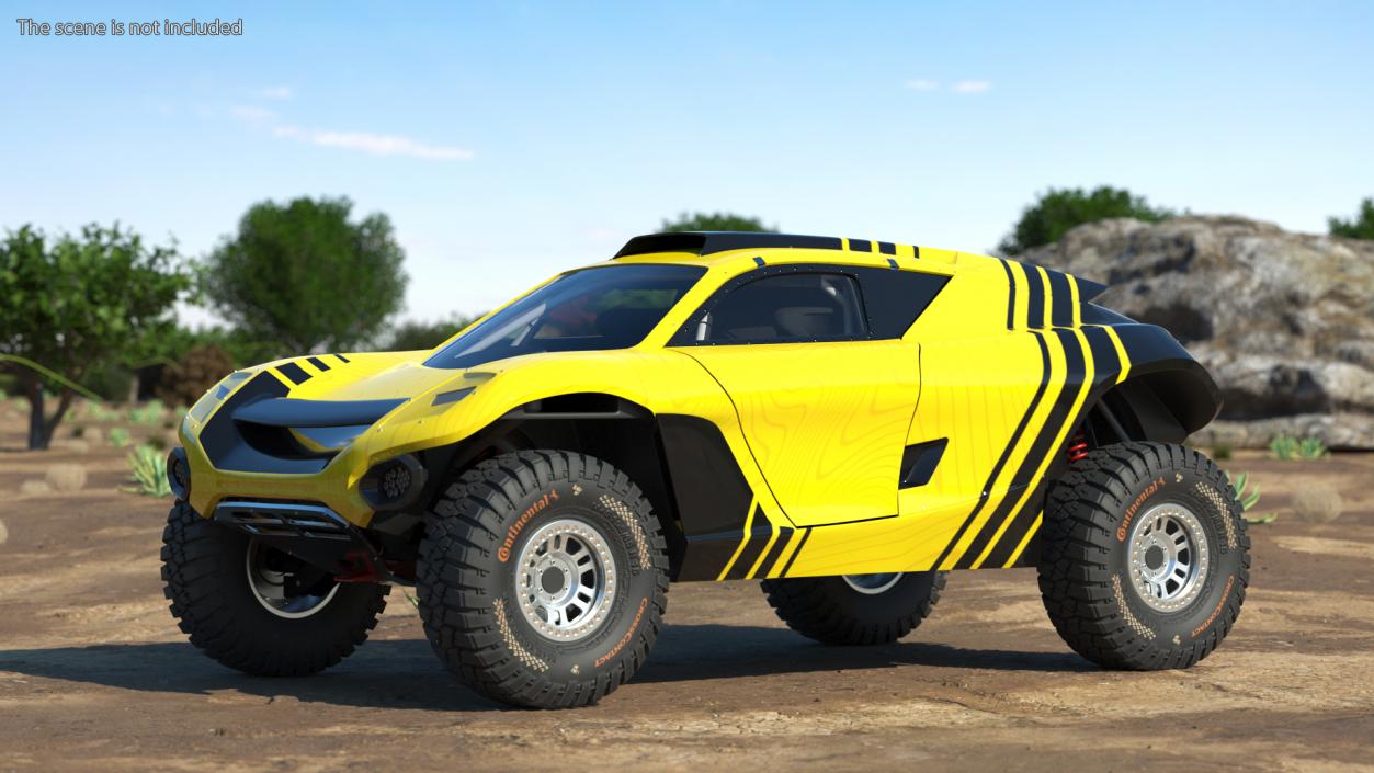 3D Extreme E Car Racing Electric SUV Clean Rigged