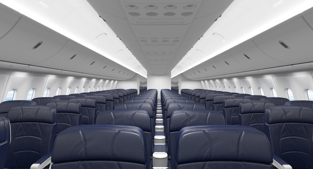 Boeing 767-400 with Interior Delta Air Lines 3D model