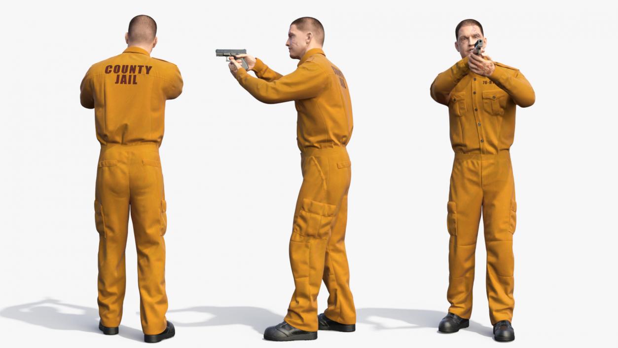 3D Criminal Aiming with Gun Fur model
