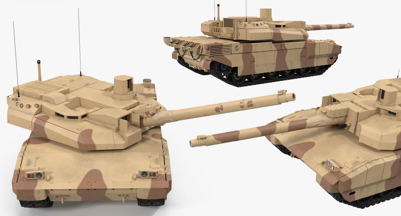3D French Army Tank AMX 56 Leclerc