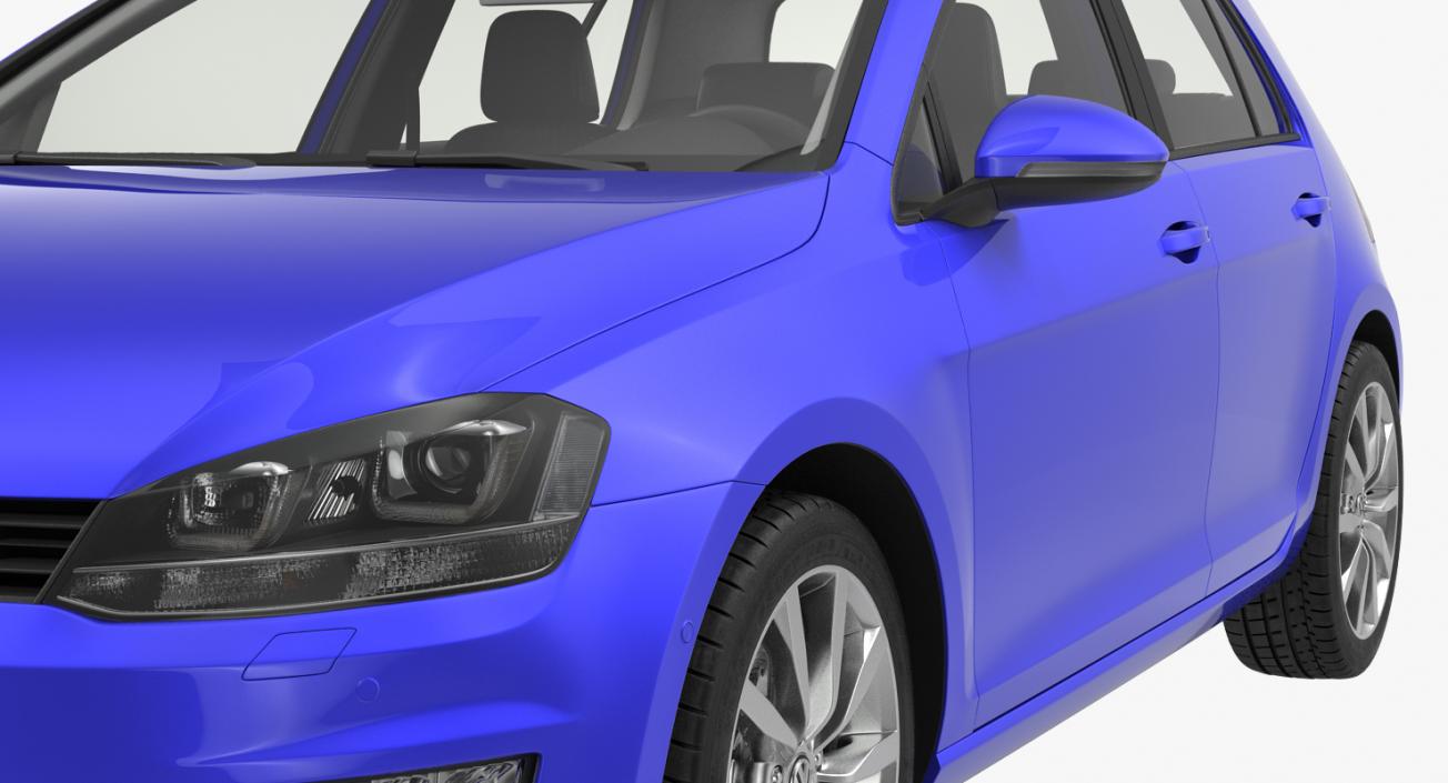 Volkswagen Golf 2017 Rigged 3D