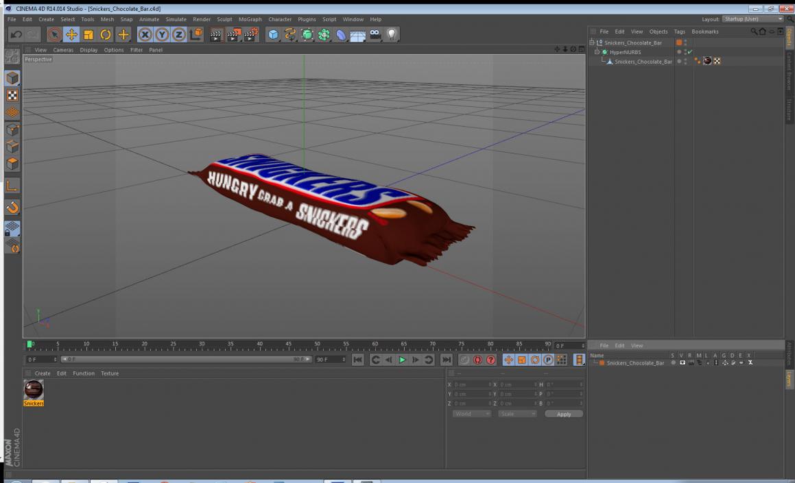 Snickers Chocolate Bar 3D