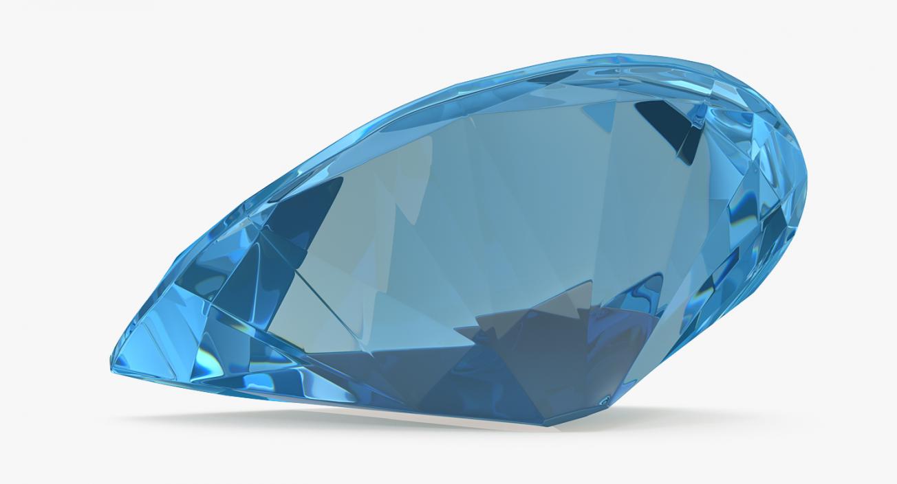 3D Pear Shape Diamonds Set model