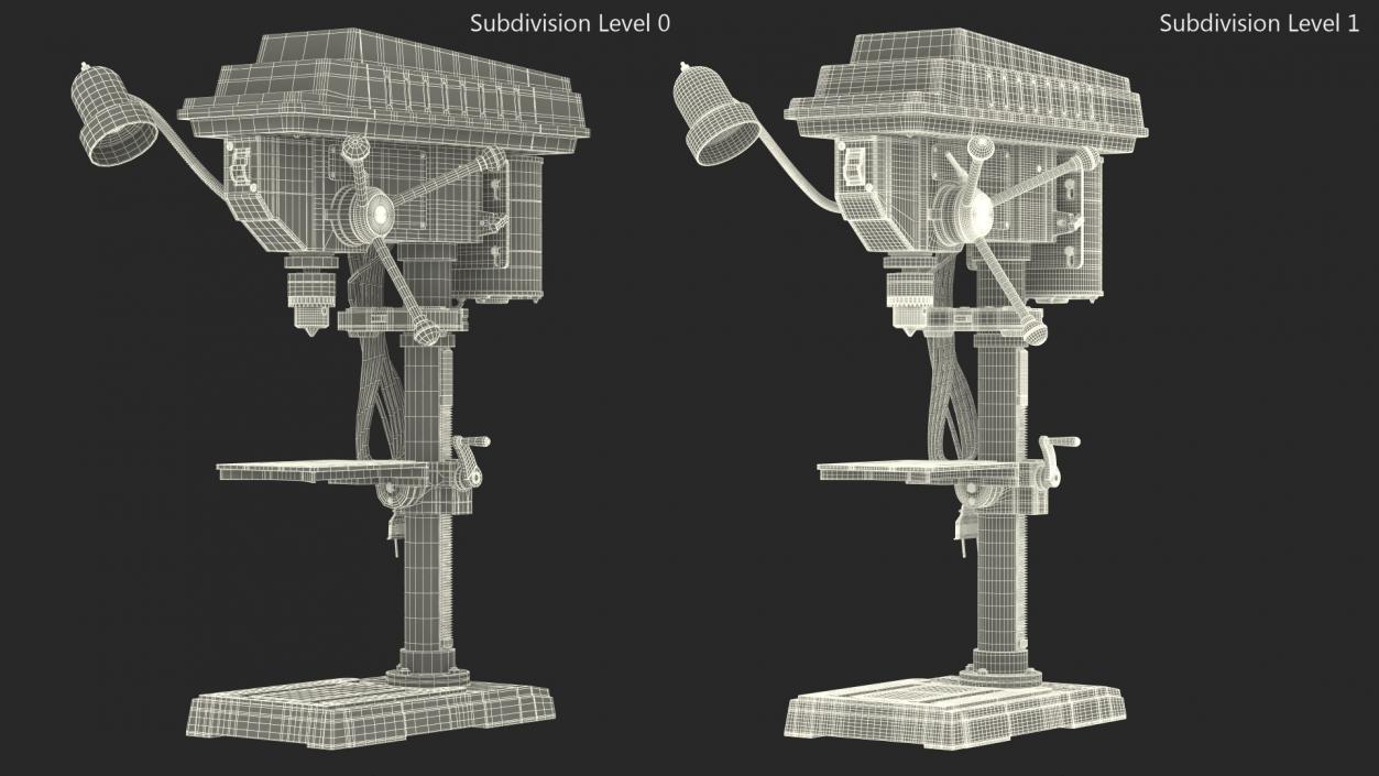 3D Bench Mount Drill Press model