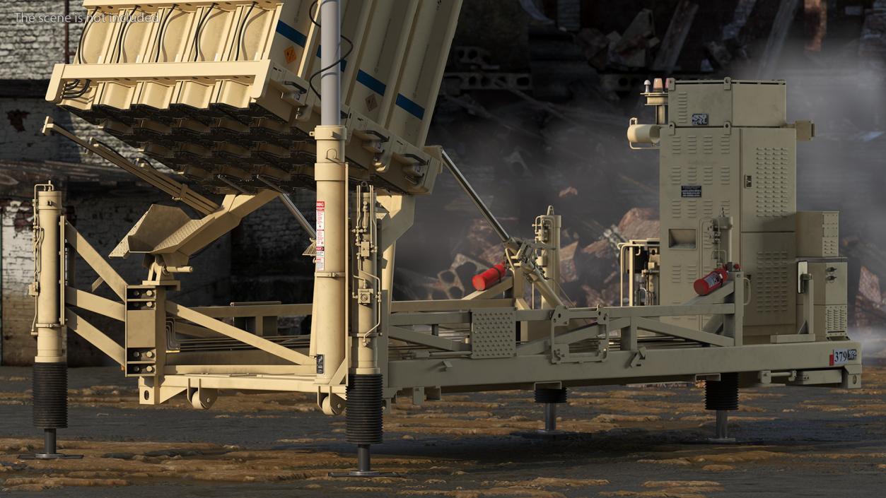 Iron Dome Mobile Air Defense System Rigged 3D