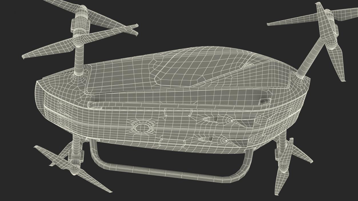 3D model Xpeng X2 Flying Car Rigged for Cinema 4D