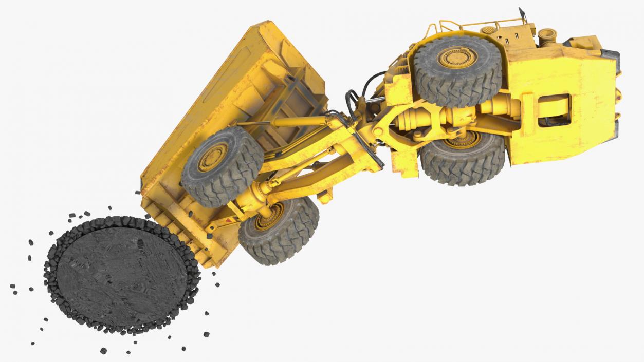 Underground Truck Unload Coal 3D model
