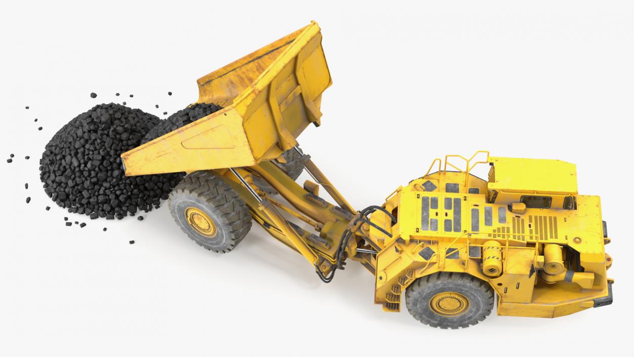 Underground Truck Unload Coal 3D model