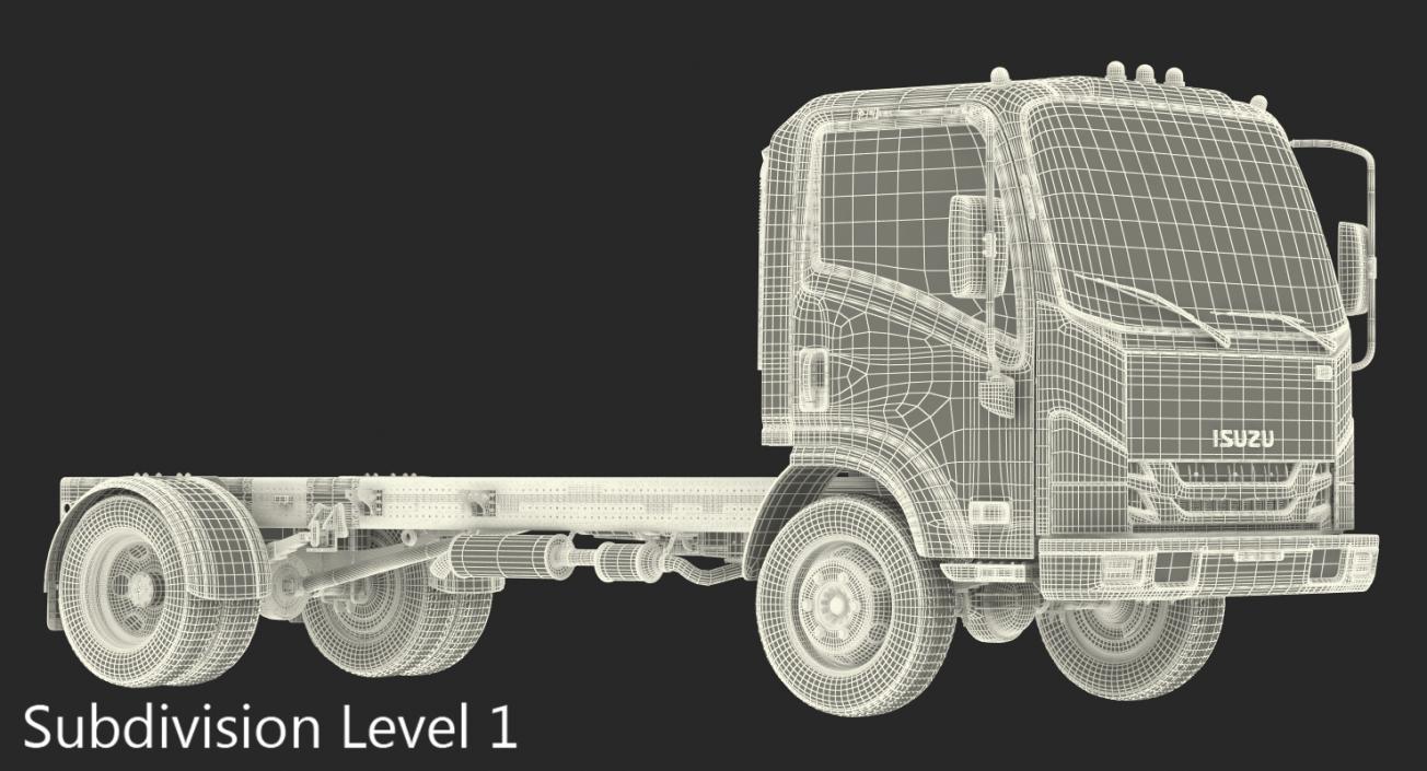 3D Commercial Truck Isuzu NPR 2018