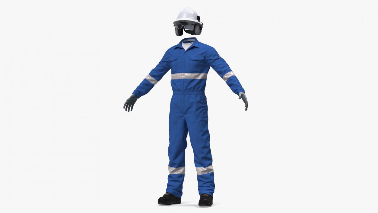 Oil Field Worker Uniform 3D model