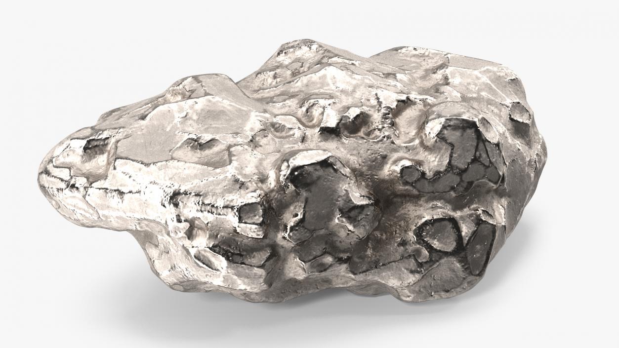 Silver Natural Mineral 3D