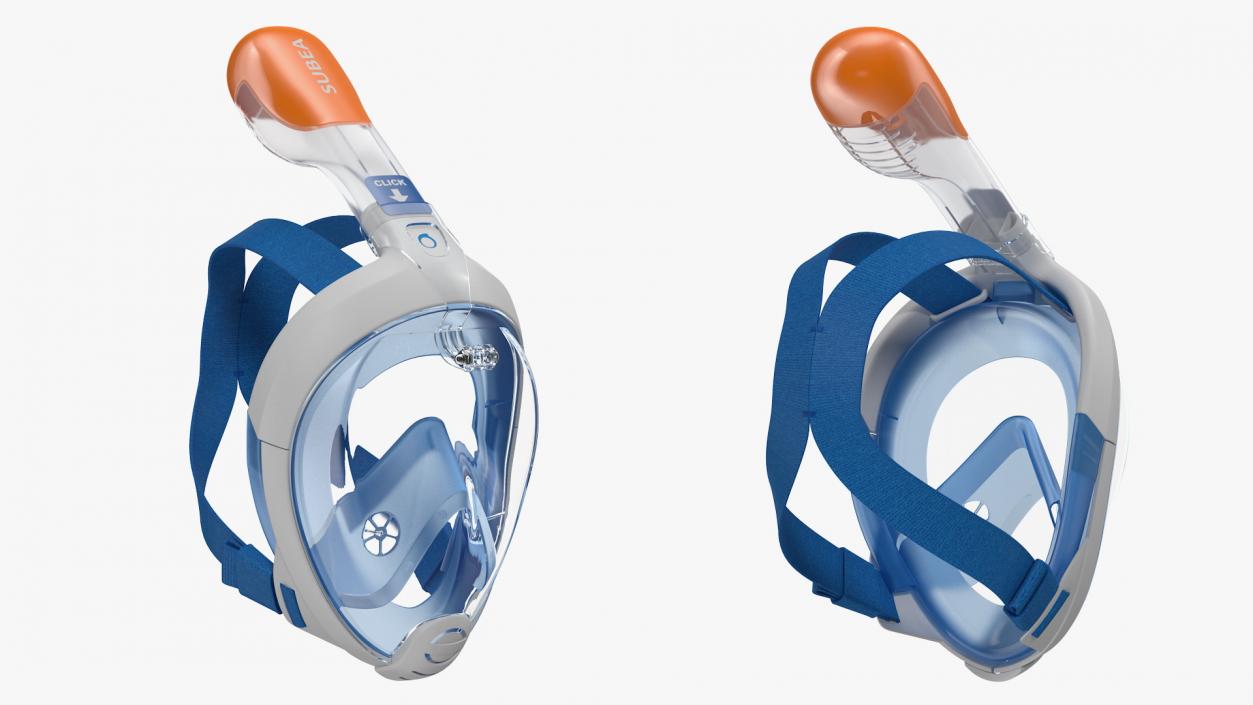 Tribord Subea Easybreath Full Face Snorkel Mask 3D