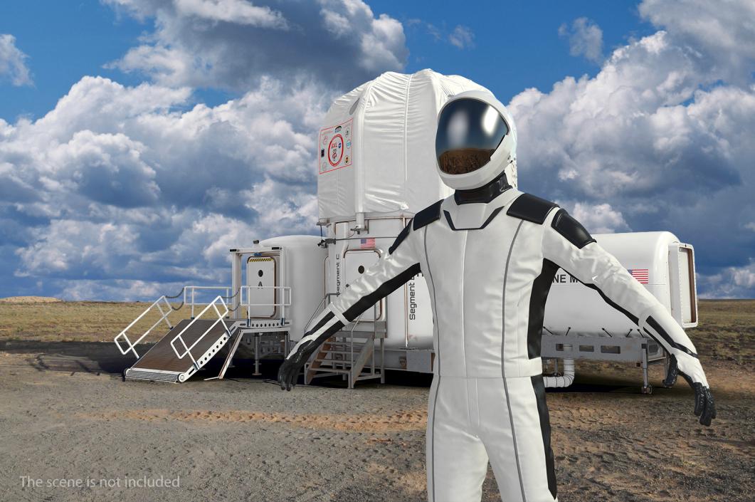 3D Futuristic Astronaut Space Suit