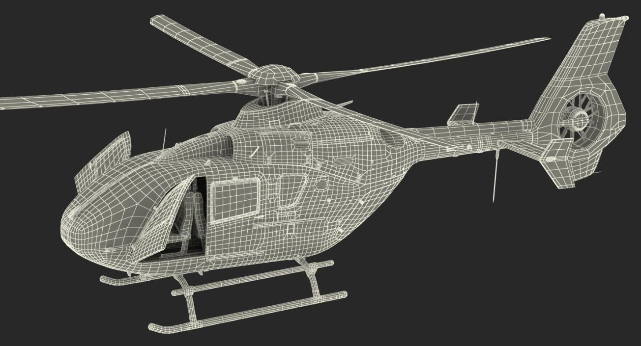 Medical Air Assistance Eurocopter EC-135 Rigged 3D