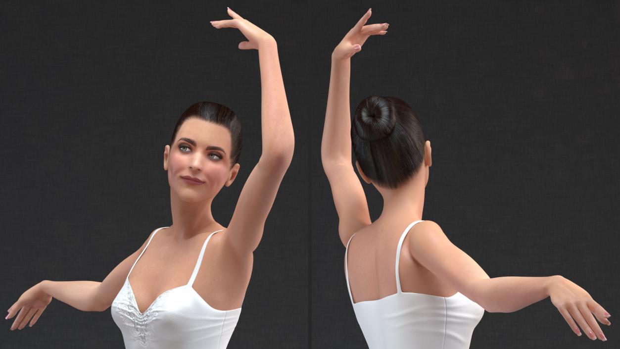 3D Ballerina Releve Pose