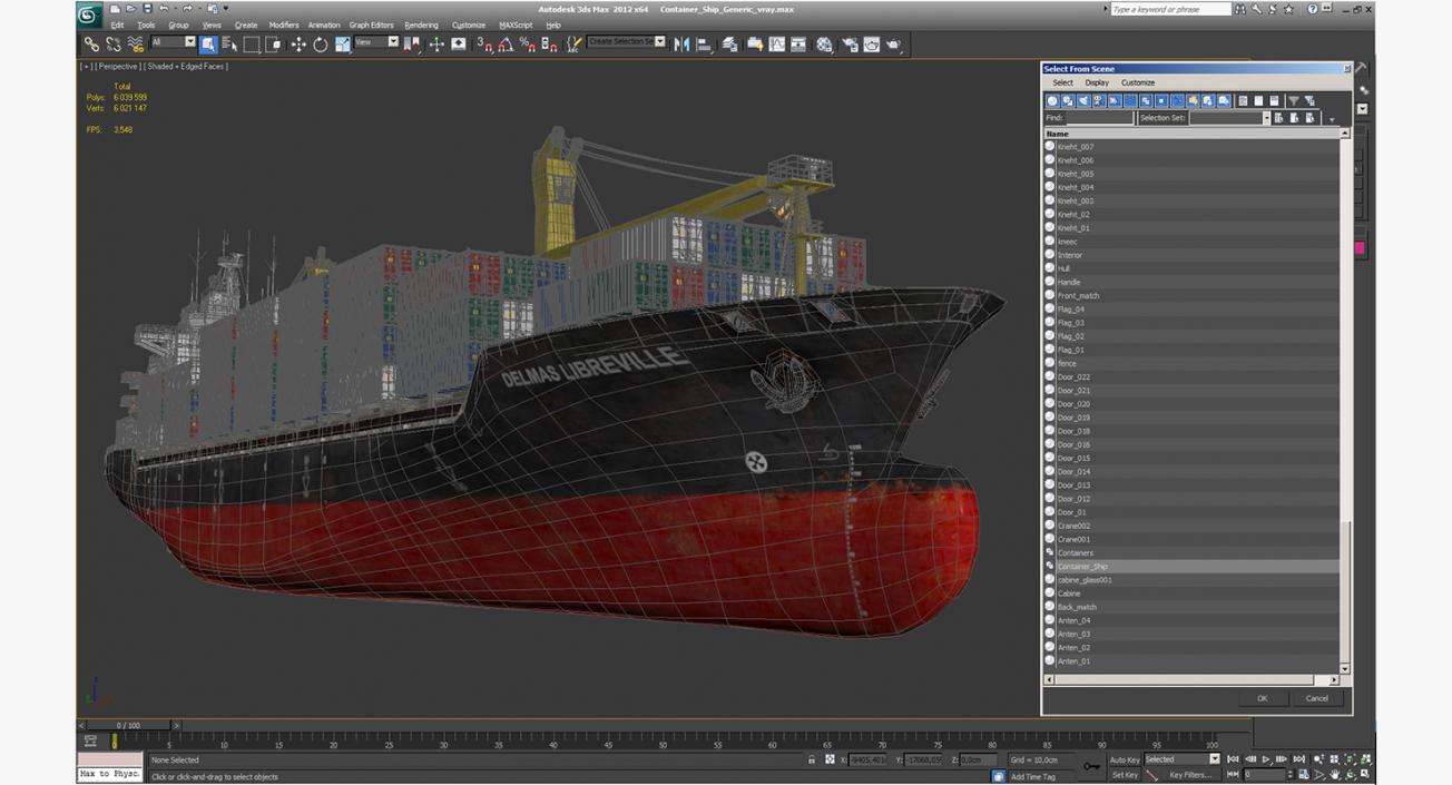Container Ship Generic 3D