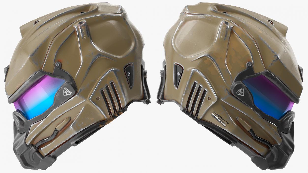 3D Sci Fi Futuristic Military Helmet model