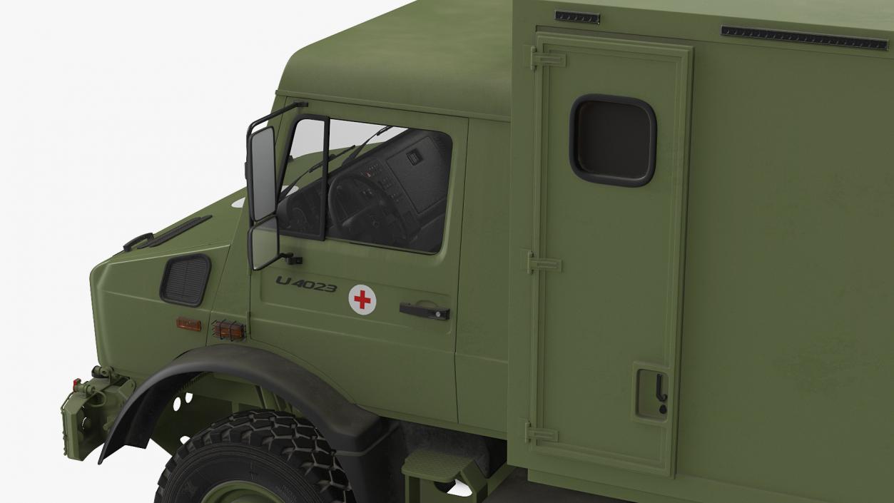 3D Mercedes Unimog 4023 Ambulance Vehicle model