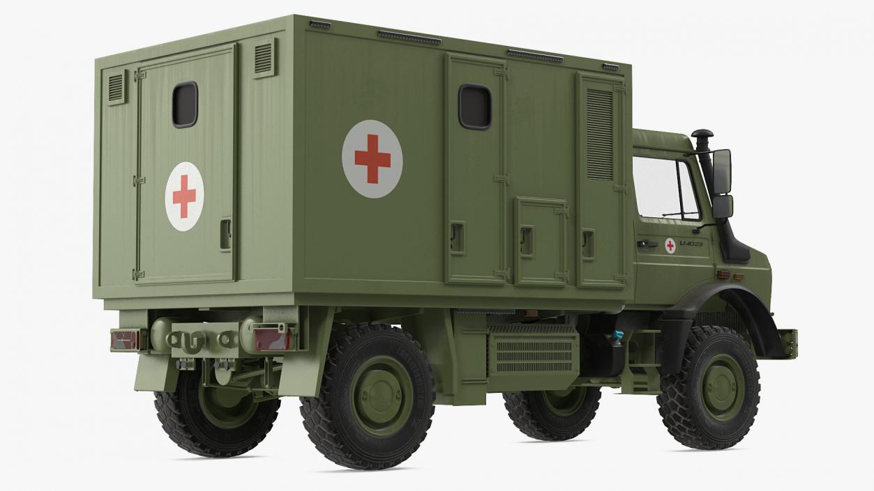 3D Mercedes Unimog 4023 Ambulance Vehicle model