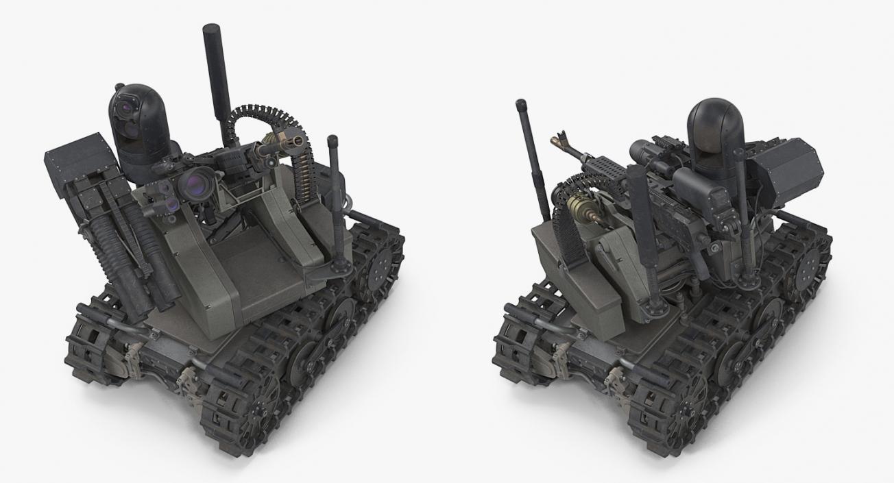 Unmanned Battle Tank Rigged 3D