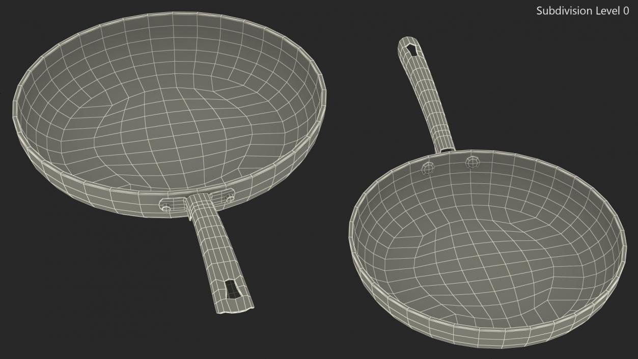 Frying Pan Set 3D model