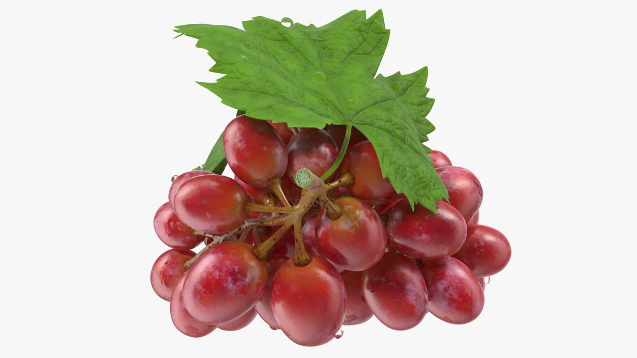 3D model Bunch of Pink Grapes