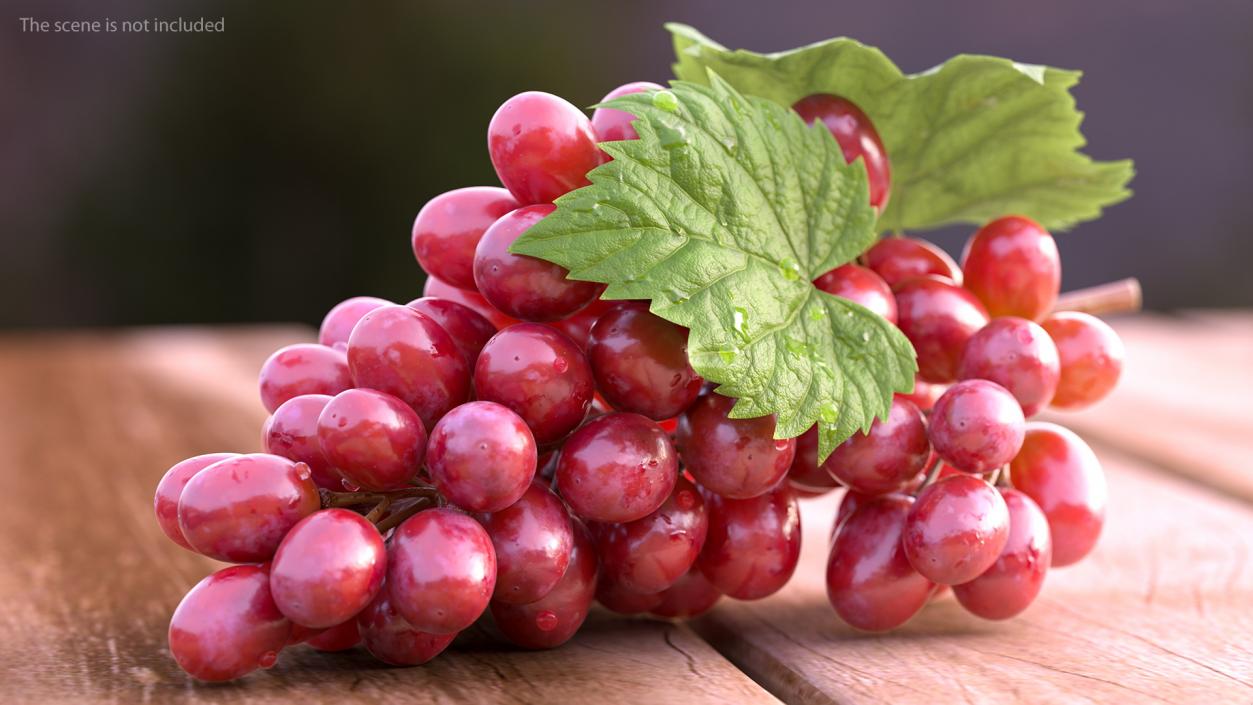 3D model Bunch of Pink Grapes