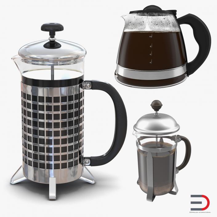 3D Coffee Pots with Coffee Collection 2