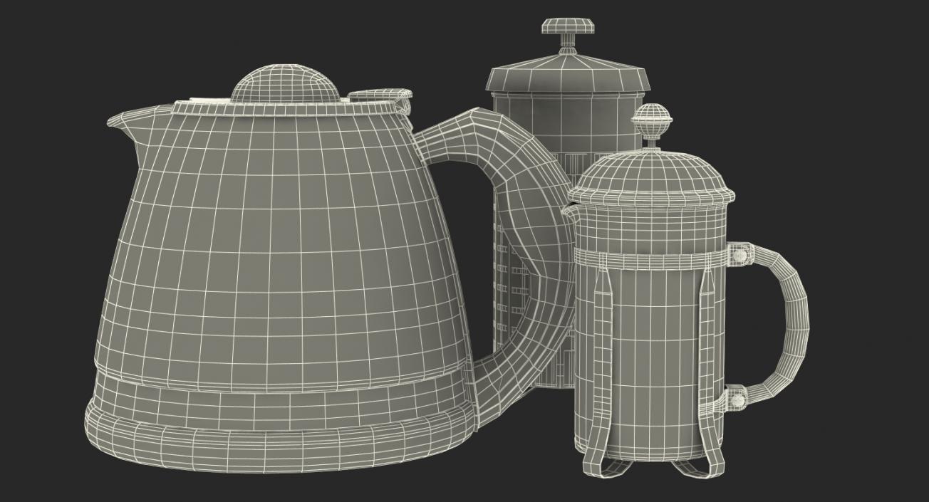 3D Coffee Pots with Coffee Collection 2