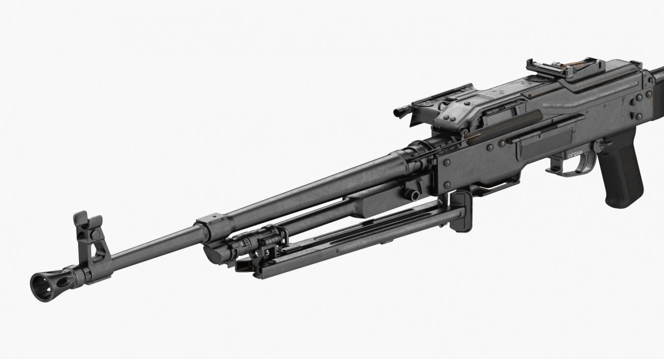 Machine Gun PKM Ammunition Box Detached 3D model