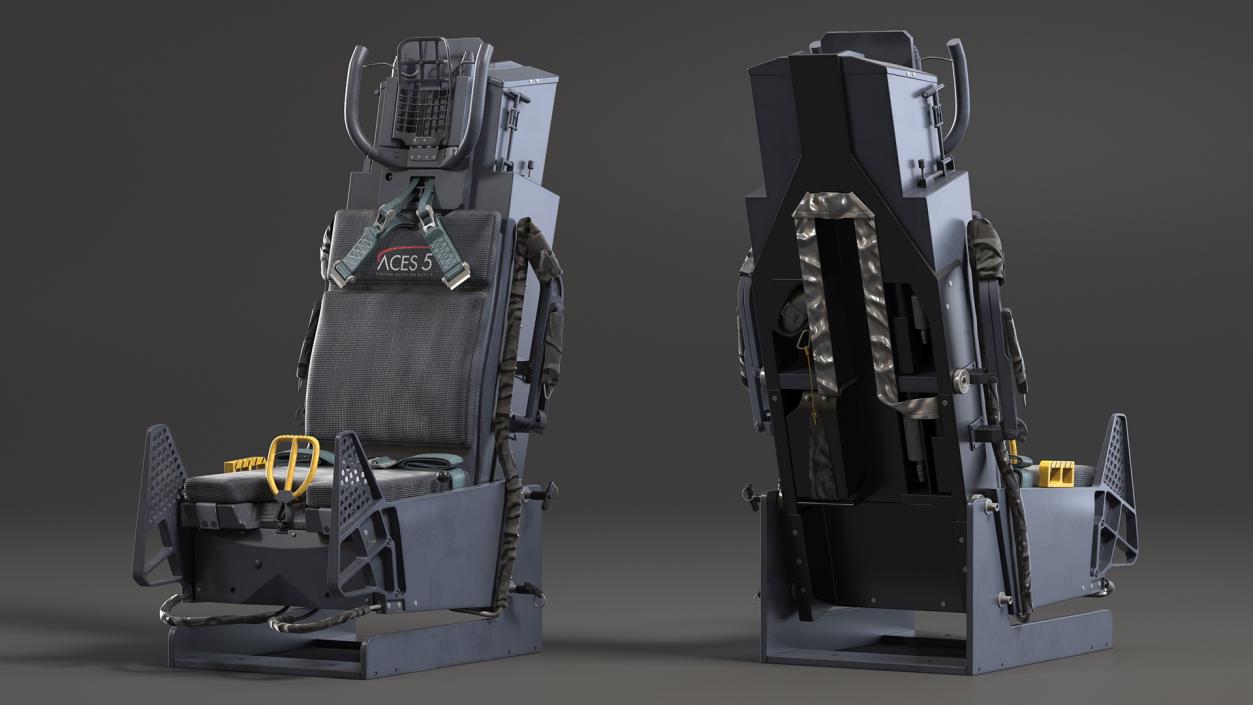 3D Ejectable Airplane Seat ACES FIVE model
