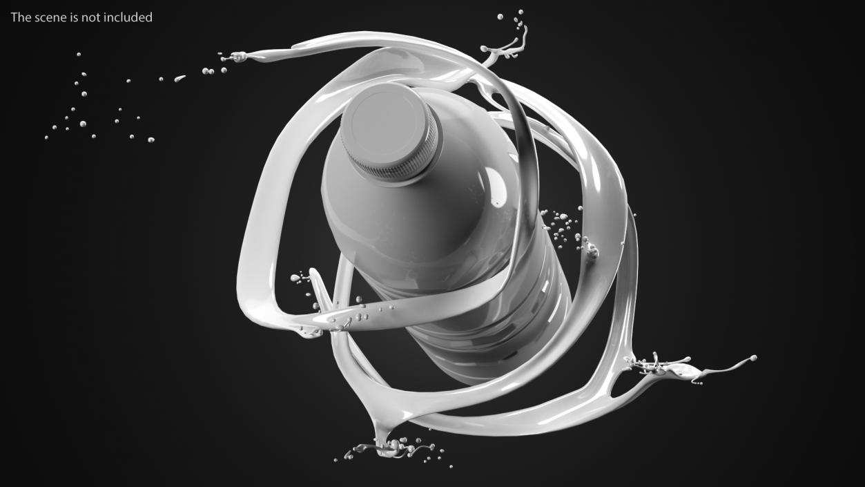 3D Abstract Liquid Splash White model
