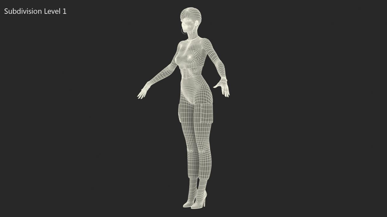 3D model Woman in Casual Clothes Rigged
