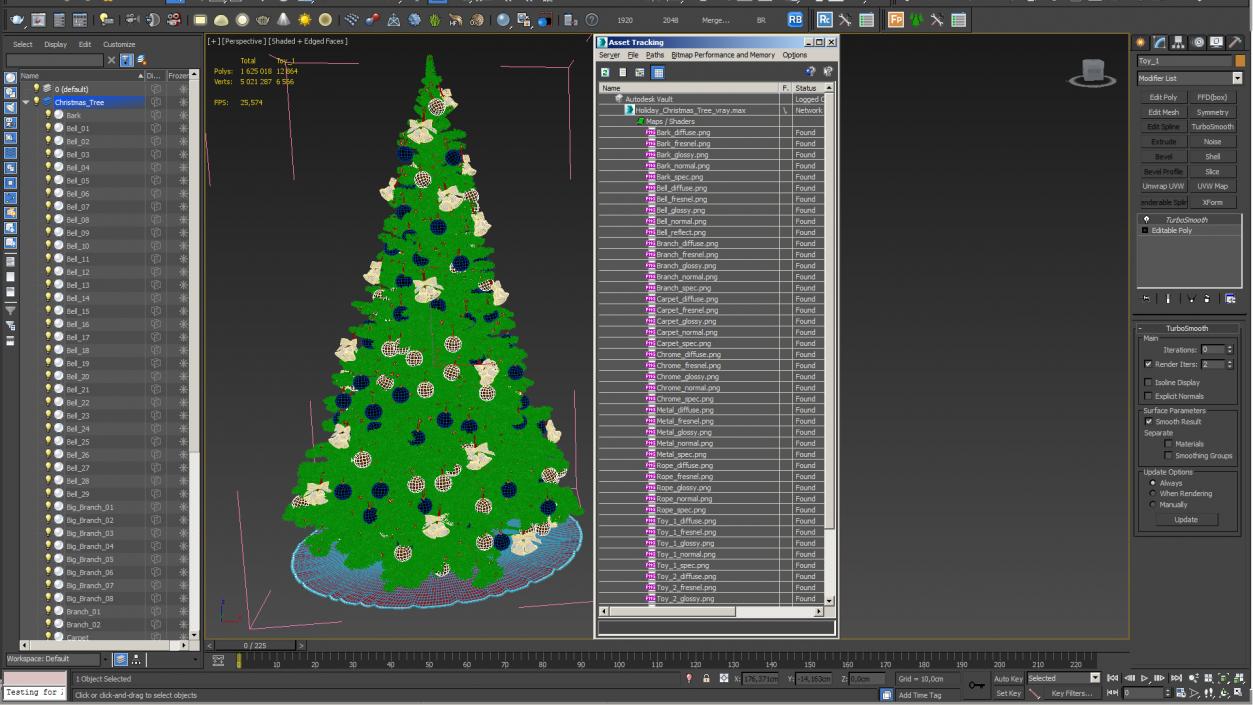 Holiday Christmas Tree 3D