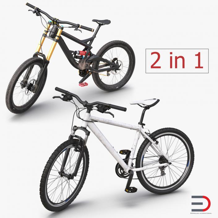 Mountain Bikes Rigged Collection 3D