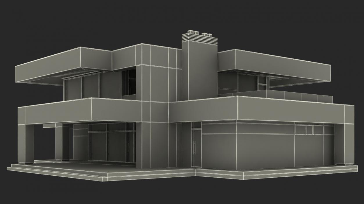 3D Modern House White model