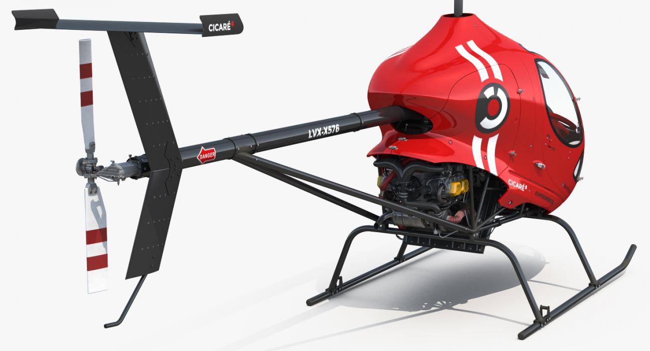 3D model Sport Helicopter Cicare 8