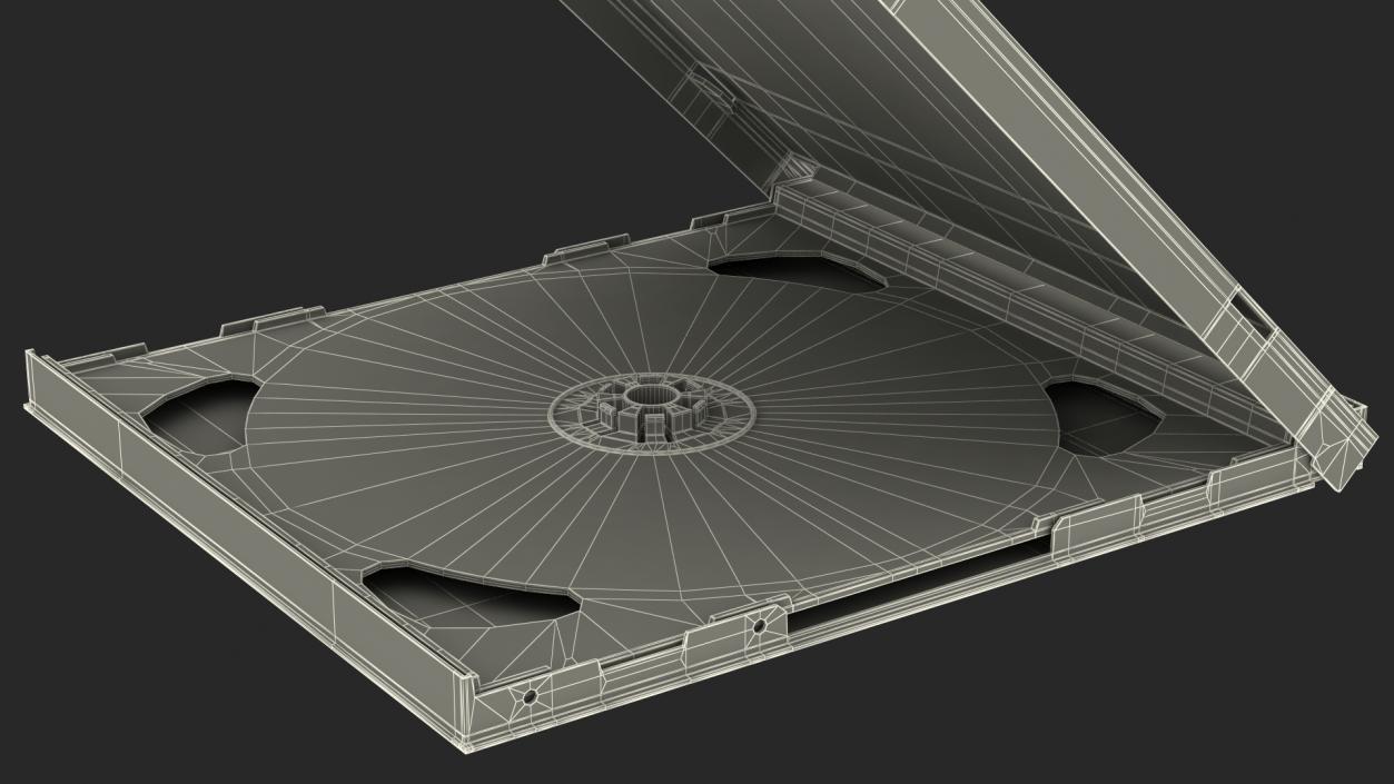 3D model Double Clear CD Jewel Case with Flipping Tray