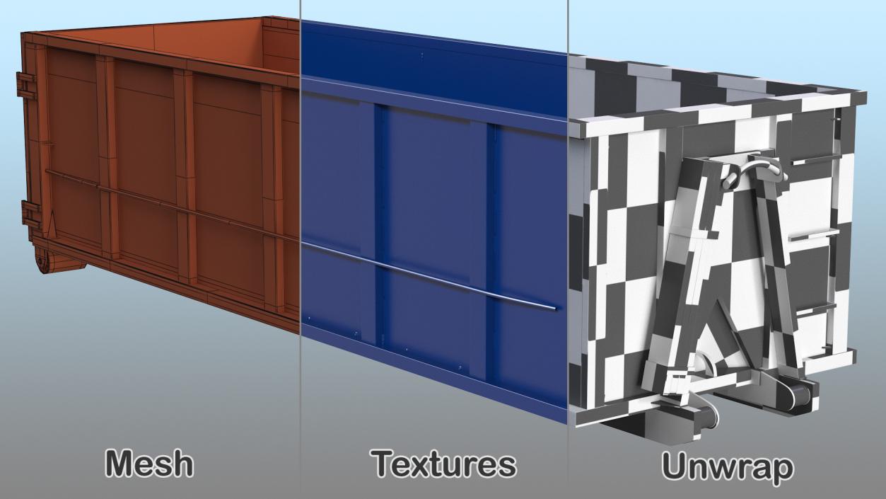 3D model Roll Off Dumpster Container 30 Yard