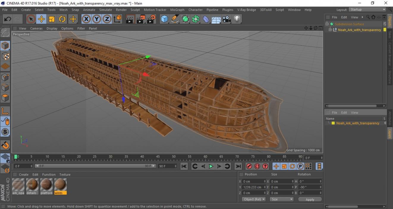 3D Noah Ark with transparency