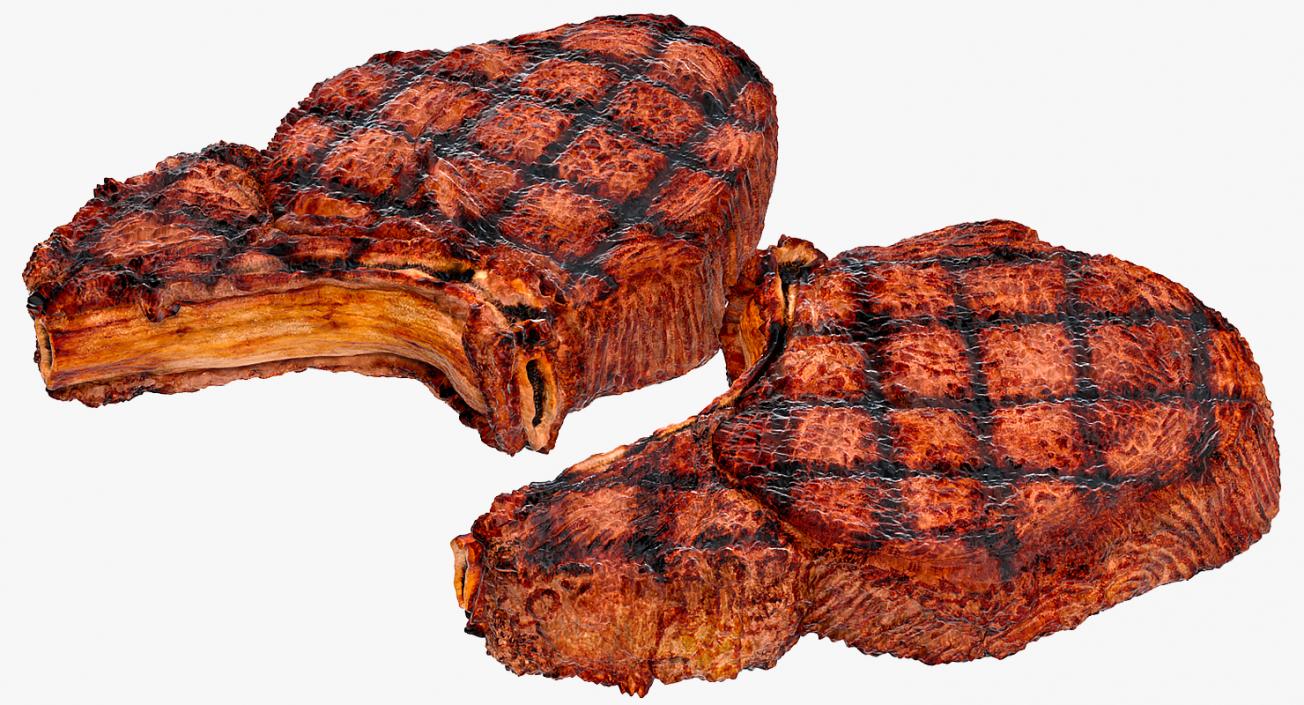 Grilled Flank Steak Bone In 3D