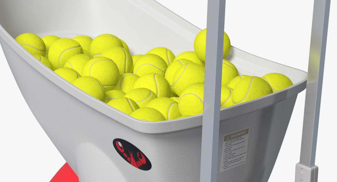 Portable Tennis Ball Machine with Balls 3D model