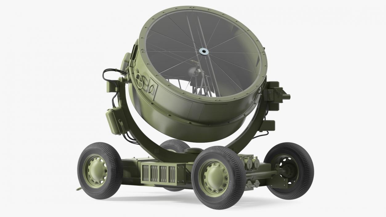 3D model Military Anti Aircraft Searchlight New Rigged