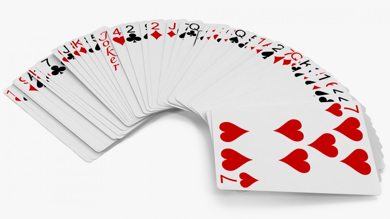 3D model Row of Playing Cards
