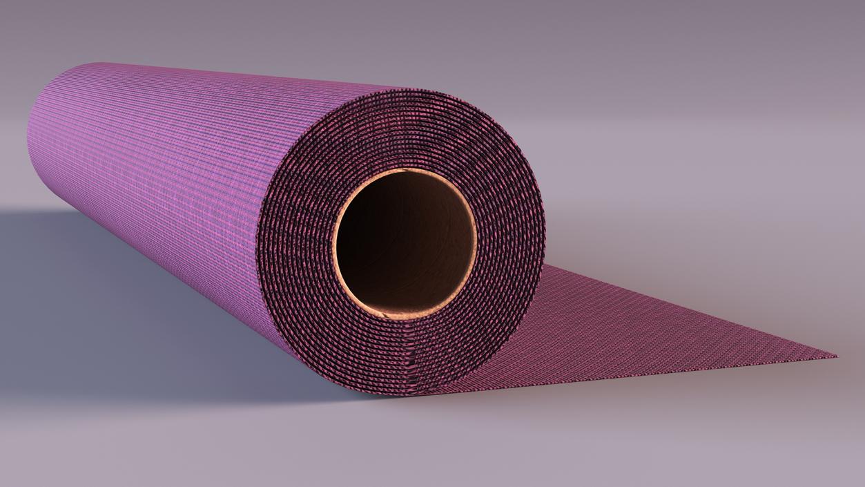 3D Fabric Roll Purple model