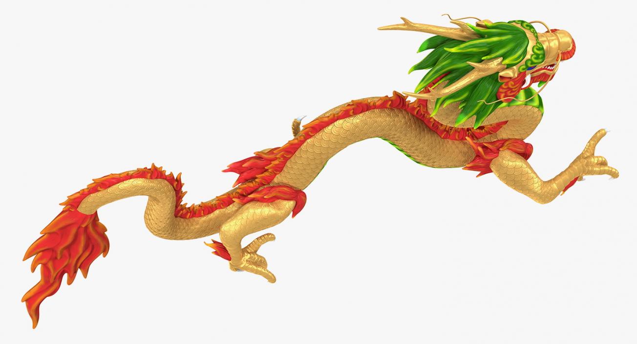 3D model Colorful Traditional Chinese Dragon
