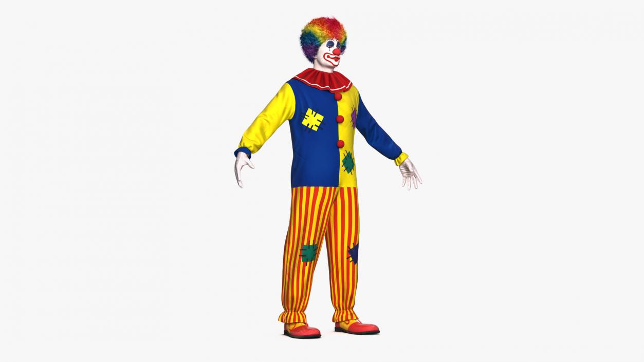 Adult Clown Suit Rigged Fur 3D